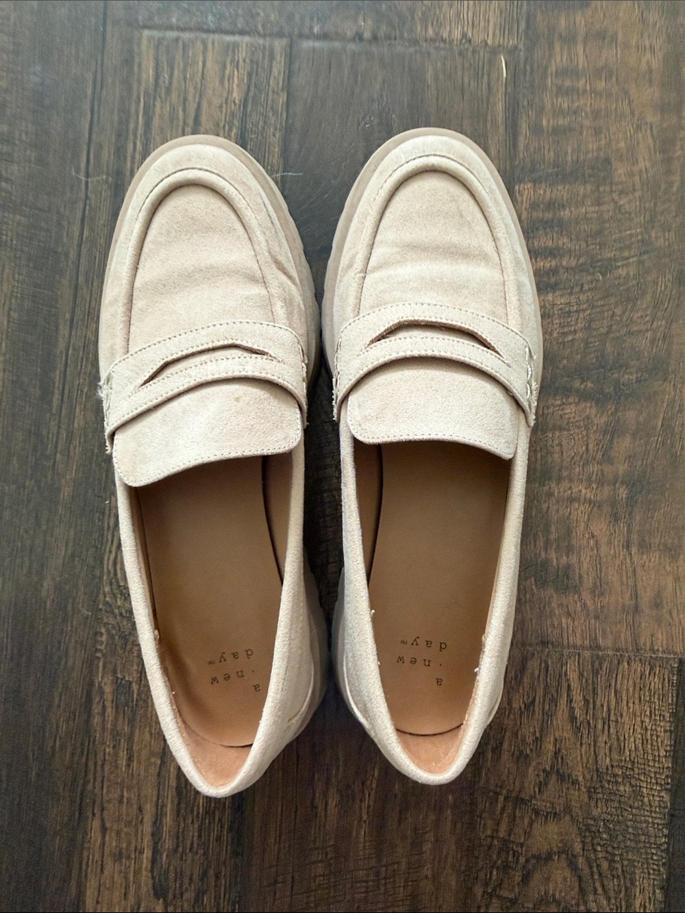 a new day Suede Penny Loafers - Cream